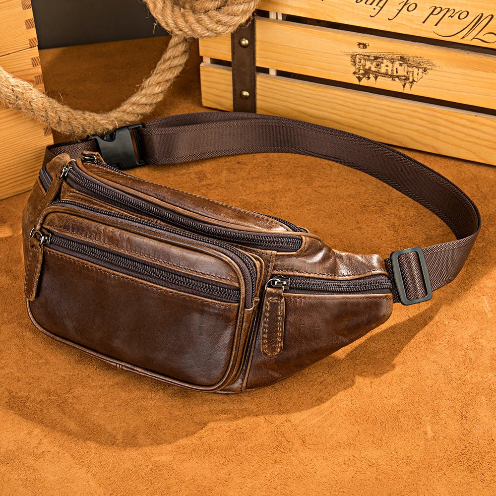 Raven Leather Waist Bag