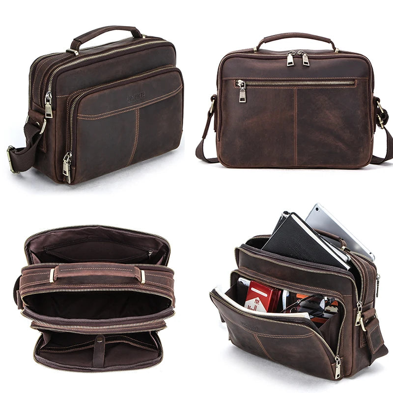 Men's Leather Crossbody Bag.