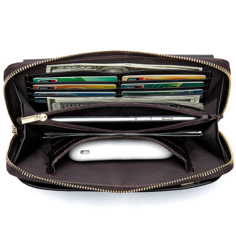 long wallet leather business
