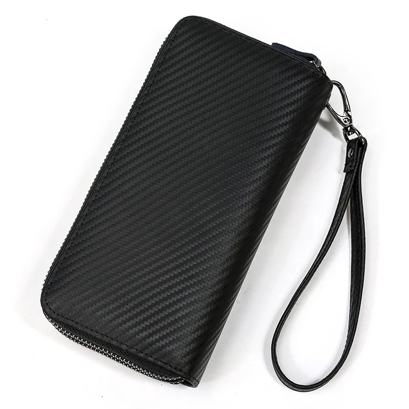 Leather Wallets Harbor Double Zipper Long
