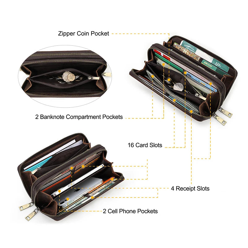 Leather Clutch Wallet