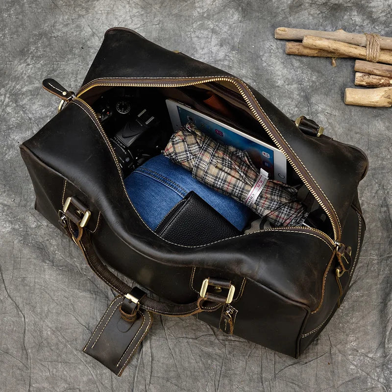 Genuine Leather Travel Duffel