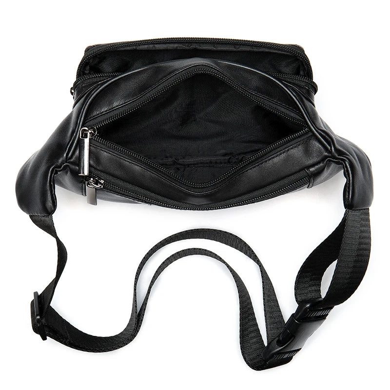 Raven Leather Waist Bag