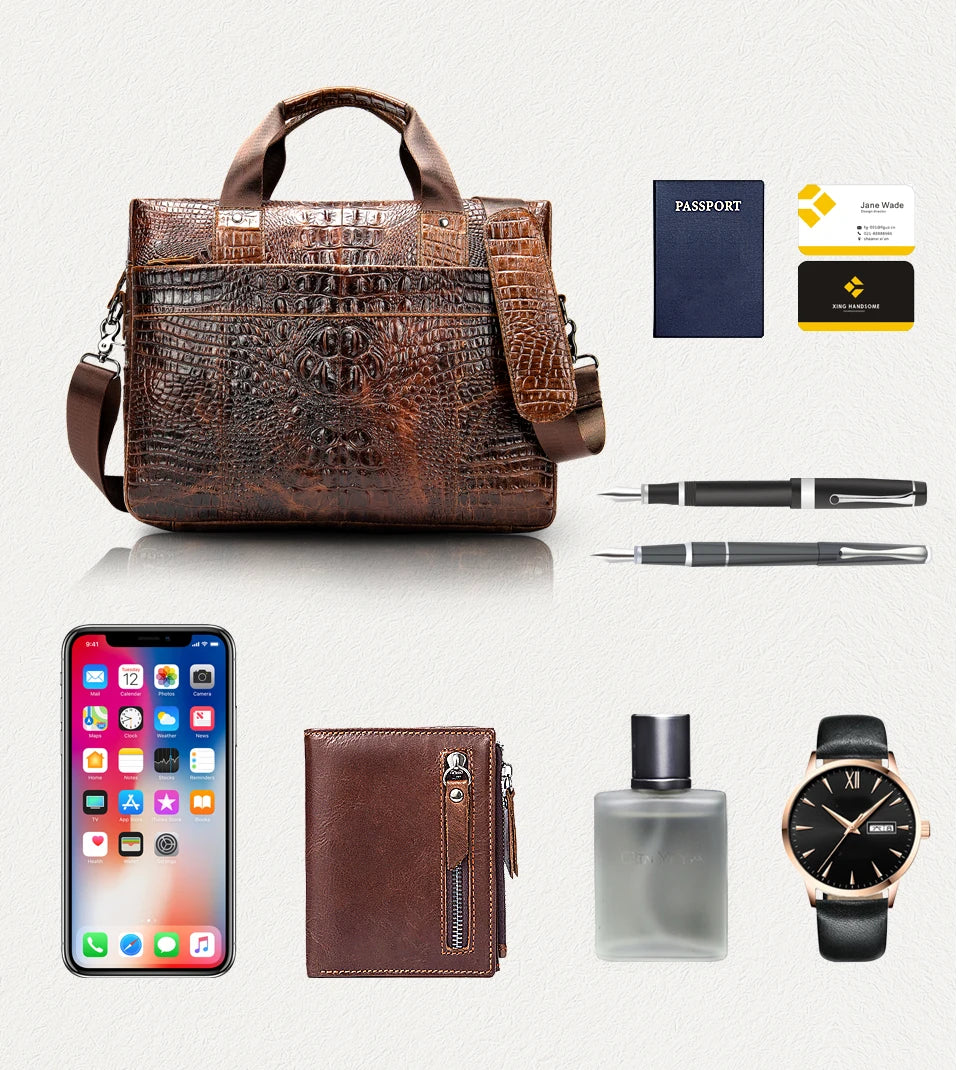Croco Briefcase