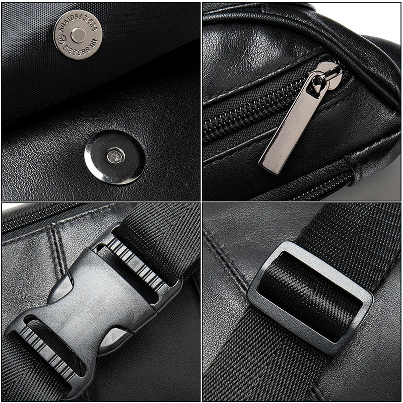 Raven Leather Waist Bag