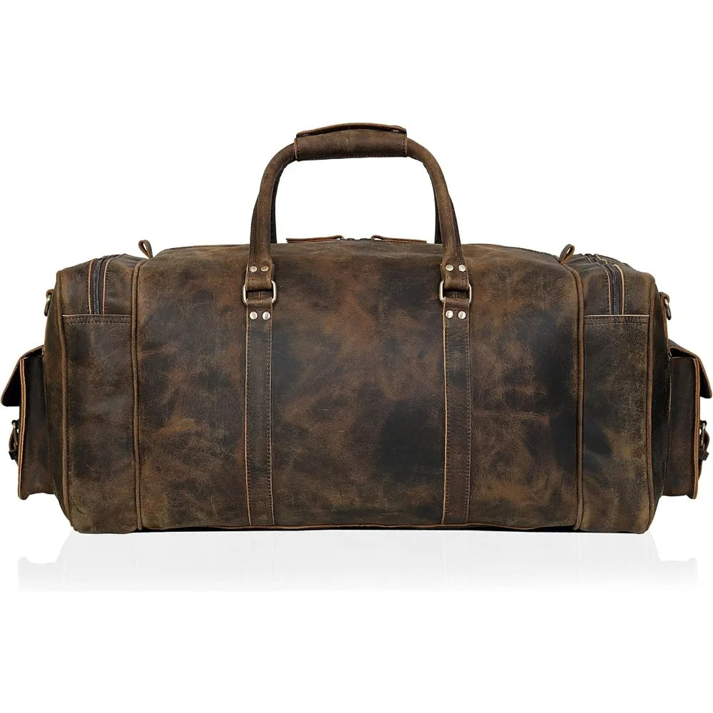 Large Leather Duffel Bag
