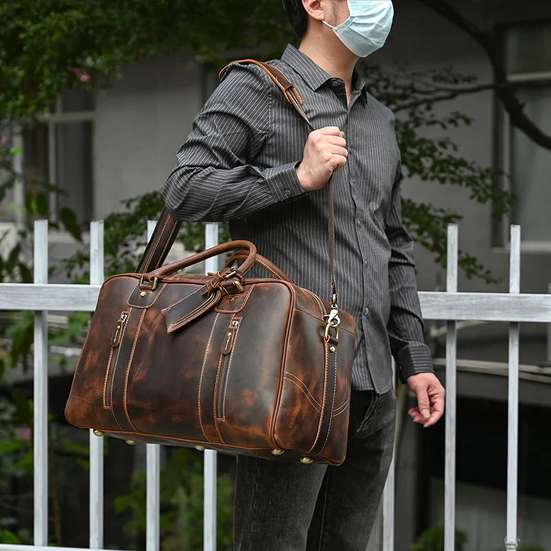 Genuine Leather Travel Duffel