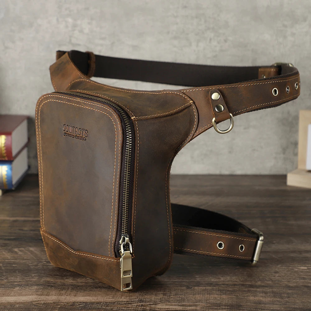 Tactical Leather Fanny Pack