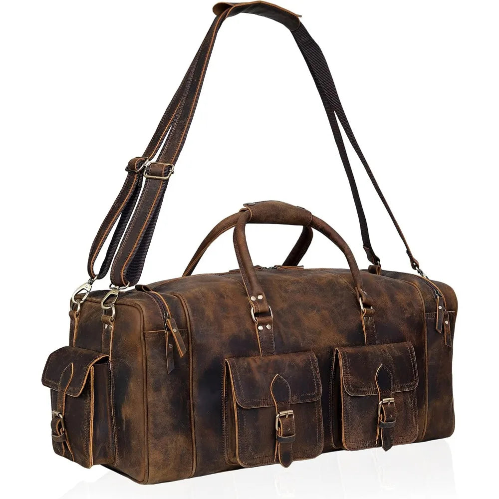 Large Leather Duffel Bag