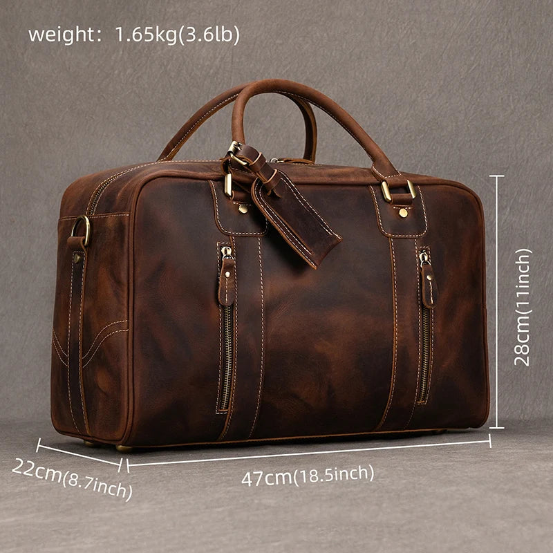 Genuine Leather Travel Duffel