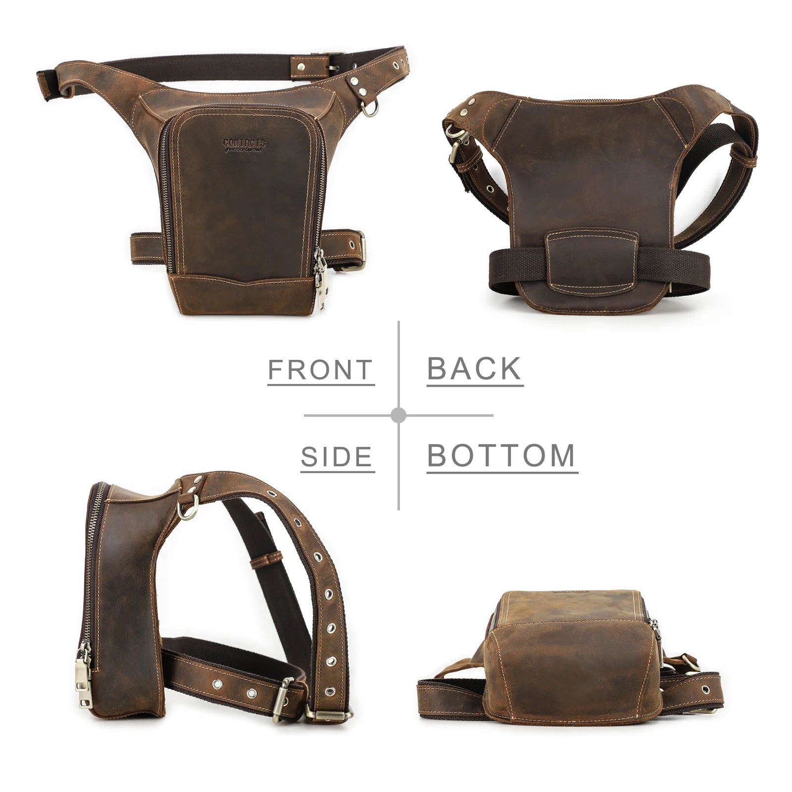 Tactical Leather Fanny Pack