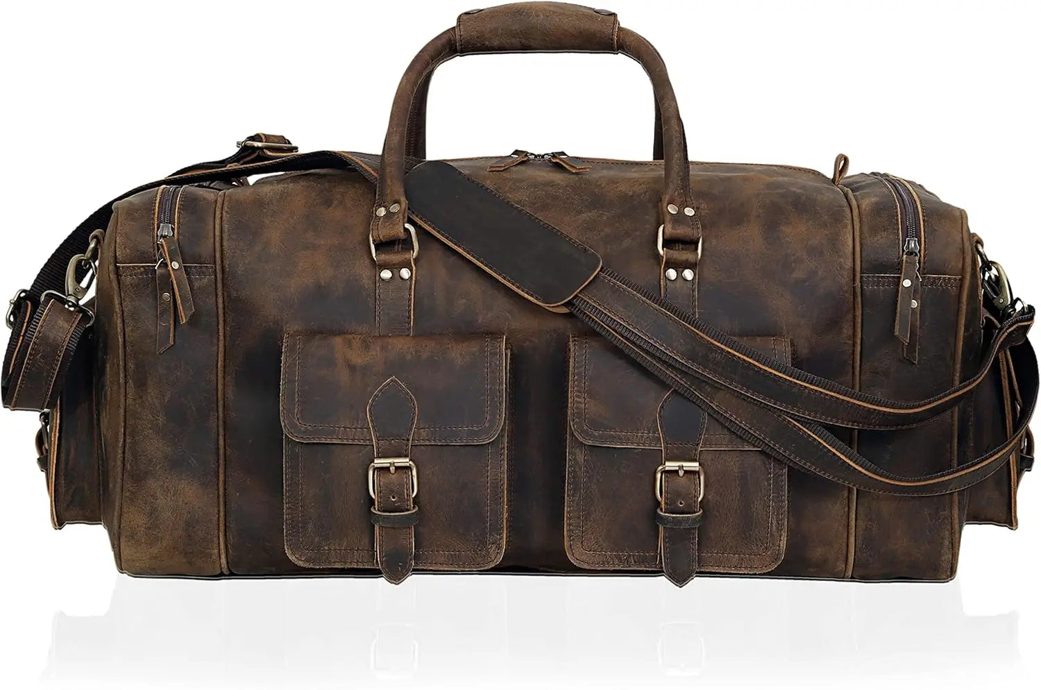 Large Leather Duffel Bag