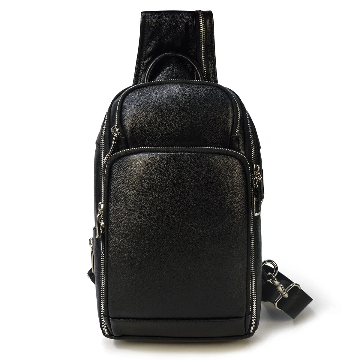 Leather Chest Bag Usb Charging