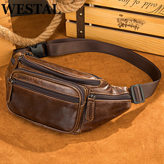 Raven Leather Waist Bag
