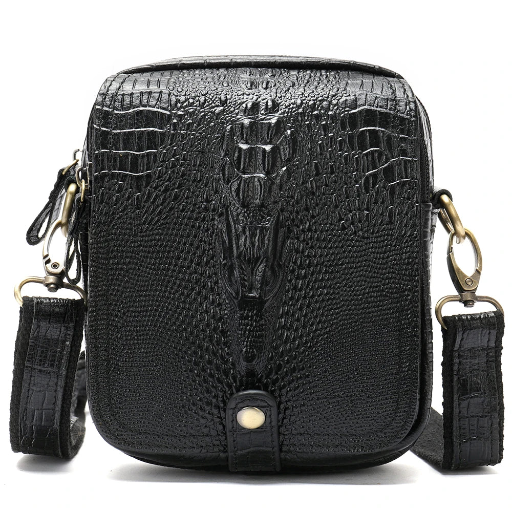 Leather Shoulder Bag Croco