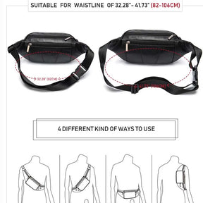 Raven Leather Waist Bag
