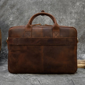 Leather Men Briefcase Vintage Business