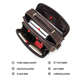 Men's Leather Crossbody Bag.