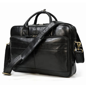 Leather Men Briefcase Vintage Business
