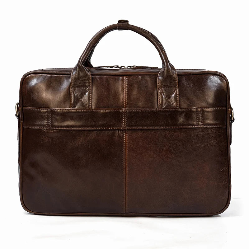 Leather Men Briefcase Vintage Business