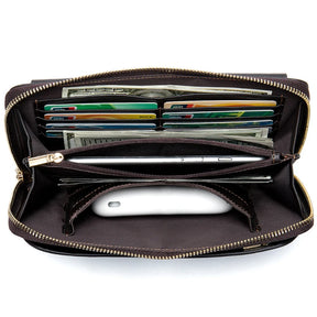 long wallet leather business