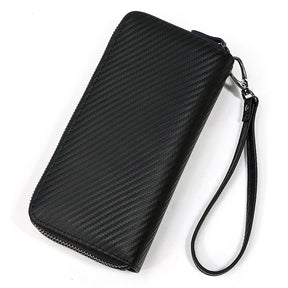 Leather Wallets Harbor Double Zipper Long