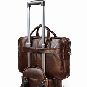 Leather Men Briefcase Vintage Business