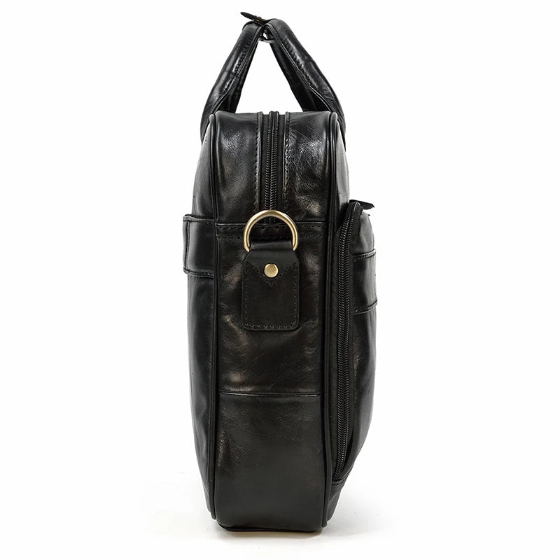 Leather Men Briefcase Vintage Business