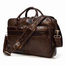 Leather Men Briefcase Vintage Business
