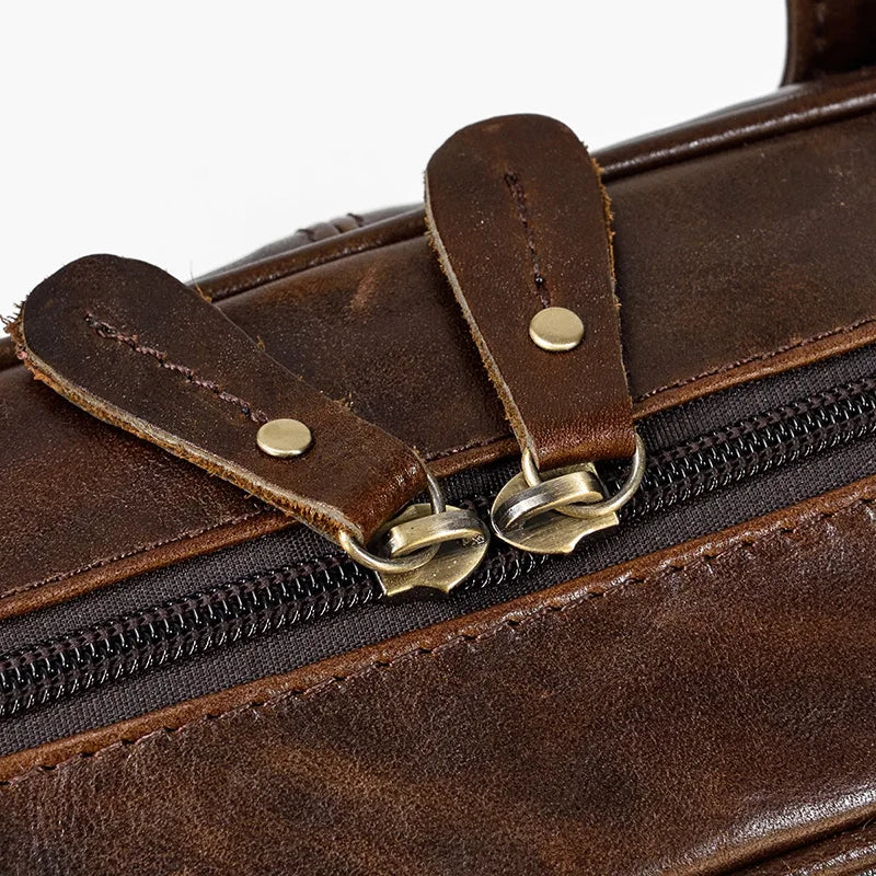 Leather Men Briefcase Vintage Business