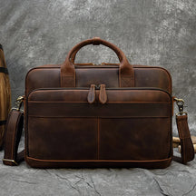 Leather Men Briefcase Vintage Business