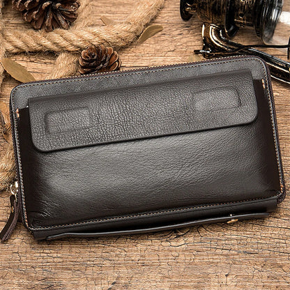 Leather Wallets Long Business