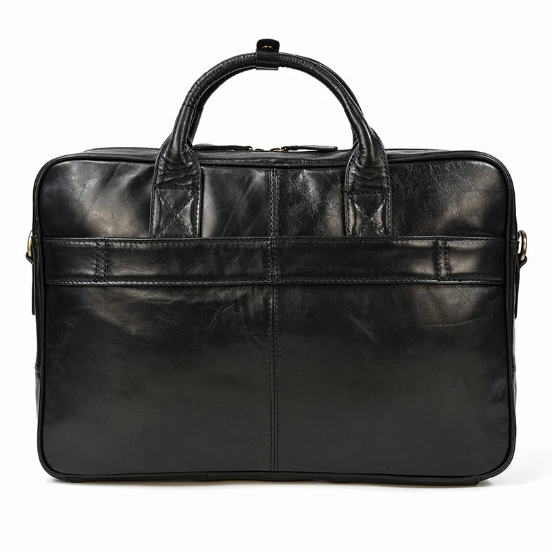 Leather Men Briefcase Vintage Business
