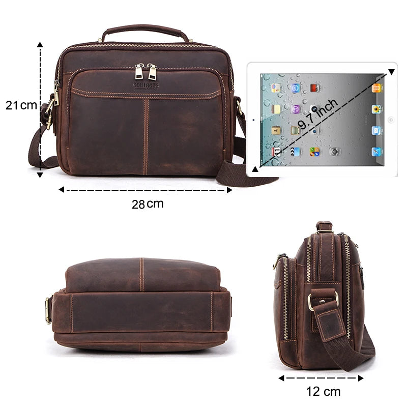 Men's Leather Crossbody Bag.