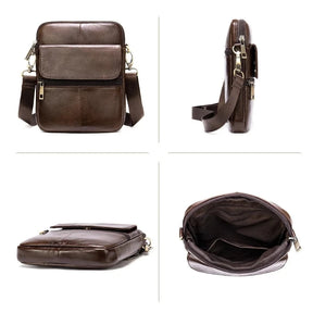 Genuine Leather Crossbody Bag for Men