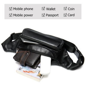 Raven Leather Waist Bag