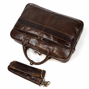 Leather Men Briefcase Vintage Business