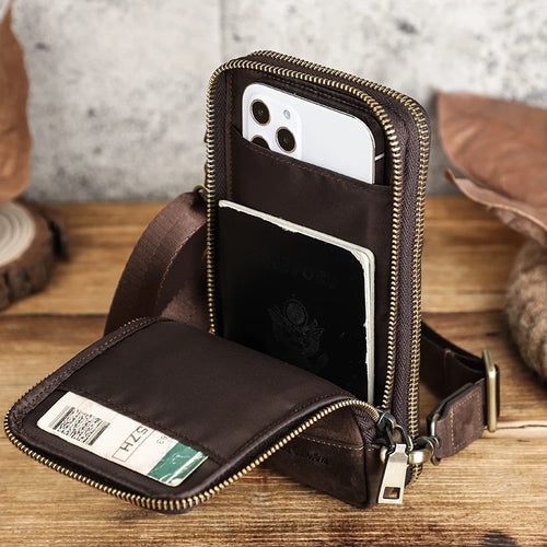 Leather Shoulder Bag Mens