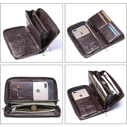 Leather Wallets and Phone Holder Multifunction