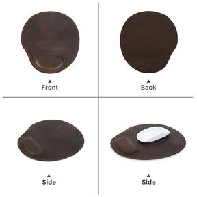 Ergonomic Leather Mouse Mat with Comfortable Wrist Support