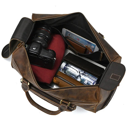 Leather Rolling Luggage Eclipse
