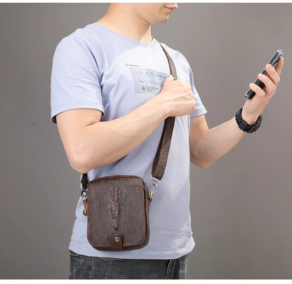 Leather Shoulder Bag Croco