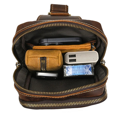 Leather Crossbody Bag Cobalt