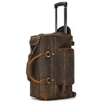 Leather Rolling Luggage Eclipse