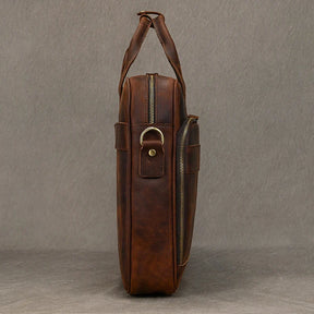Leather Men Briefcase Vintage Business
