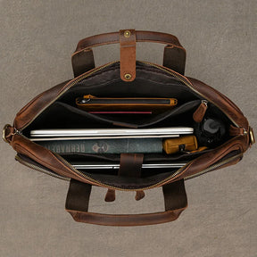 Leather Men Briefcase Vintage Business