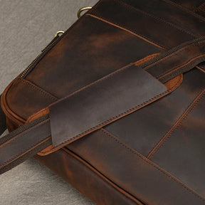 Leather Men Briefcase Vintage Business