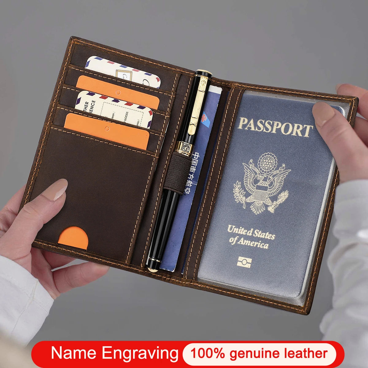 Passport wallet Leather