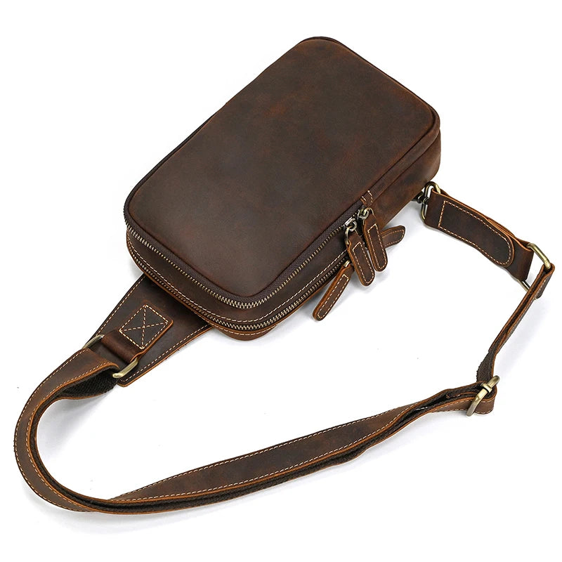 Leather Crossbody Bag Cobalt
