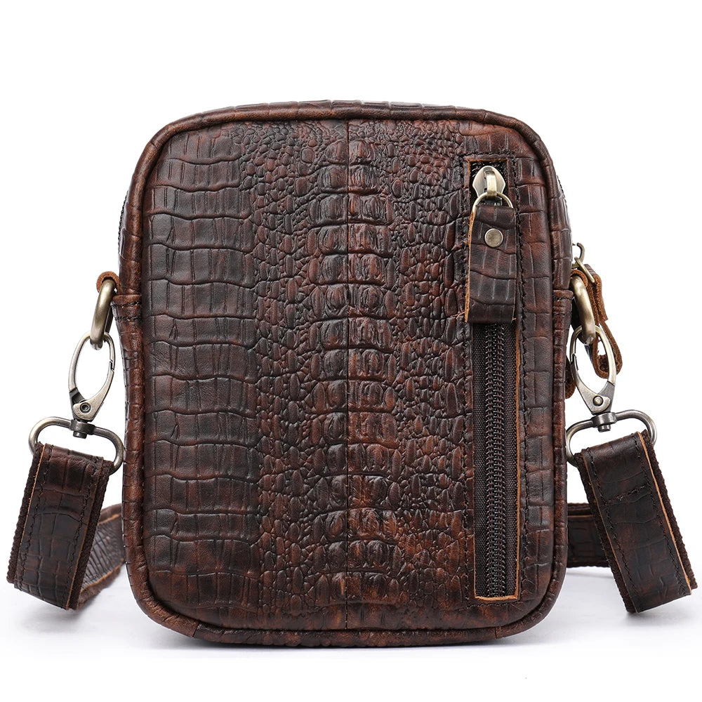Leather Shoulder Bag Croco